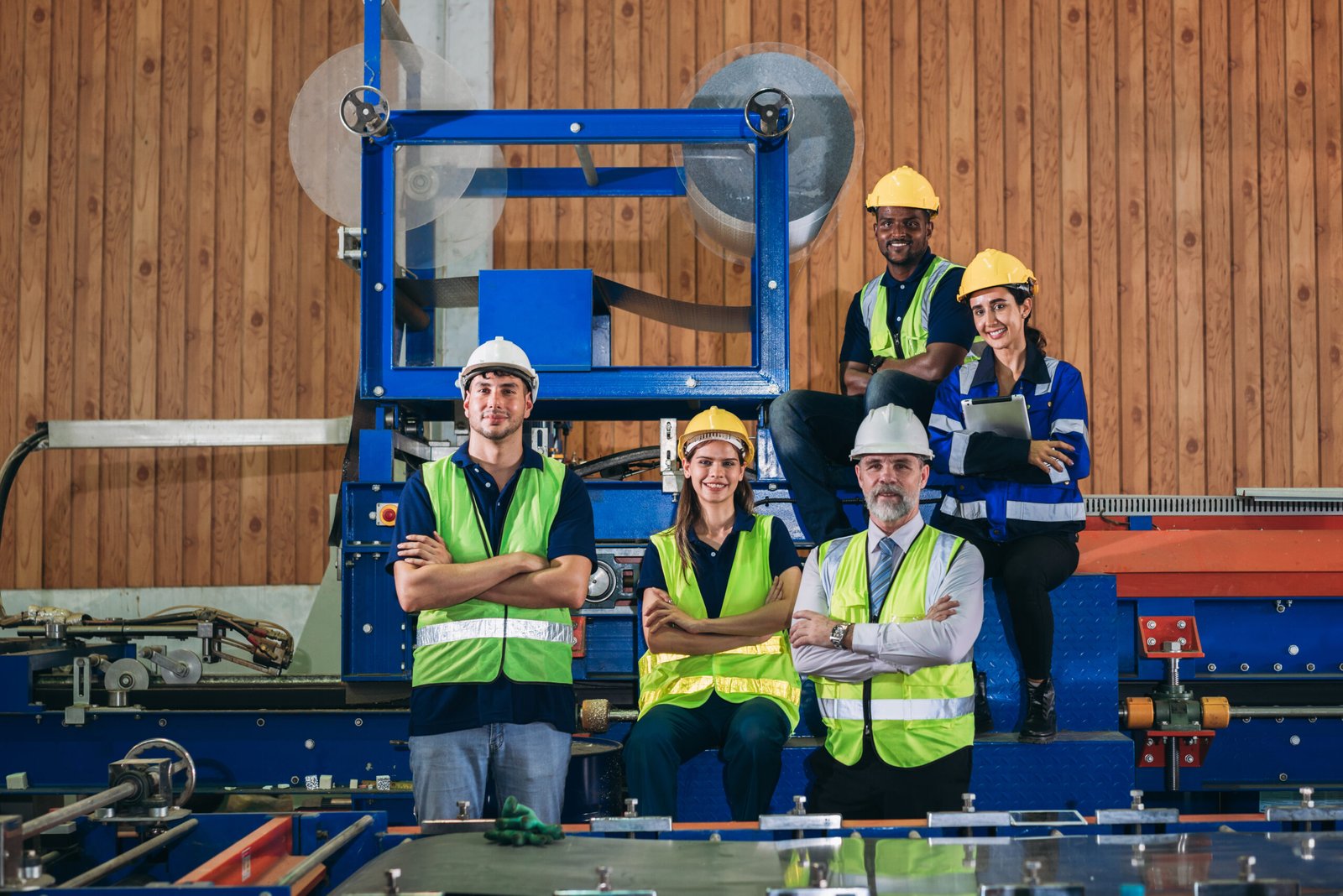 Time de engenheiros e máquinas